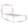 vidaXL Bedframe zonder matras massief grenenhout wit 90x200 cm