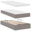 vidaXL Opbergbed met matras met matras Taupe 90 x 190 cm Bewerkt hout