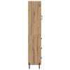 vidaXL Highboard Artisan Eiken 34,5 x 34 x 180 cm Bewerkt hout