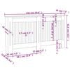 vidaXL Radiatorombouw 152x19x81,5 cm MDF