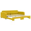 vidaXL Slaapbank met onderschuifbed 100x200 cm fluweel geel