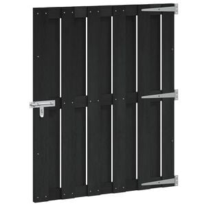 vidaXL Tuinpoort 100 x 112 cm WPC en Aluminium Zwart