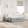 vidaXL Ottoman bed met matras 140x190cm stof lichtgrijs