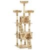 vidaXL Kattenkrabpaal met sisal krabpalen 170 cm pootafdrukken beige