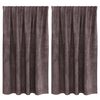 vidaXL Velvet Gordijnen met gordijnen 2 pcs Bruin 140 x 140 cm Fluweel
