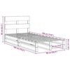 vidaXL Bedframe zonder matras massief grenenhout wit 90x190 cm