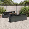 vidaXL Tuin Sofa Set met kussen 7 pcs Zwart
