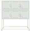 vidaXL Dressoir 100,5x39x107 cm staal wit