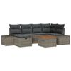 vidaXL Tuinbankenset 7 st Grijs poly rattan