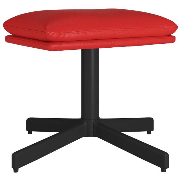 vidaXL Voetenbank 60x60x36 cm kunstleer wijnrood