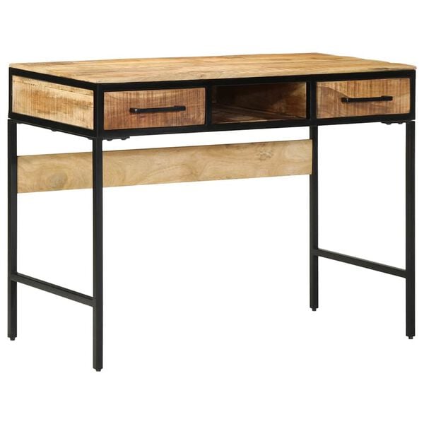 vidaXL Schrijfbureau Bruin 100 x 50 x 75 cm Massief Mango Hout