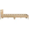 vidaXL Bedframe met hoofdeinde bewerkt hout sonoma eiken 140x190 cm
