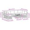 vidaXL Sofa-Sets 10 pcs Natuurlijk en Cr&egrave;me Massief Acaciahout