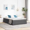 vidaXL Opslag bed met matras Donkergrijs 140 x 190 cm Polyester