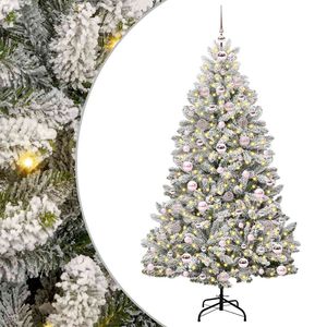 vidaXL Kunstkerstboom 180 cm 300 LED's Warmwit PVC en staal