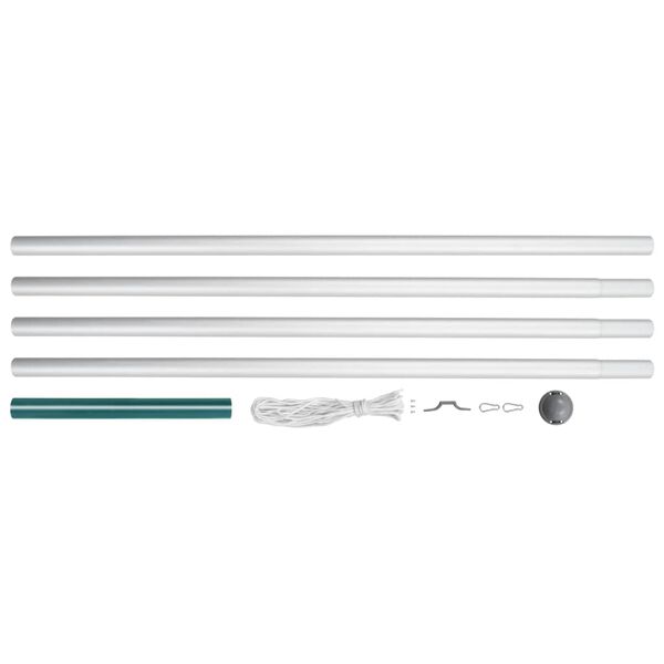 vidaXL Vlaggenmast sectioneel 6,2 m aluminium