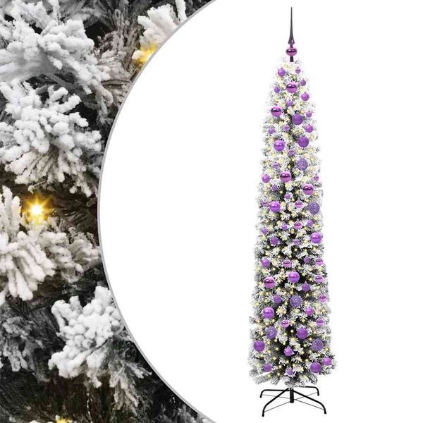 vidaXL Kunstkerstboom Groen 180 cm PVC en Staal en Kunststof