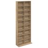 vidaXL CD Kast Artisanaal eiken 65 x 23,5 x 175 cm Bewerkt hout