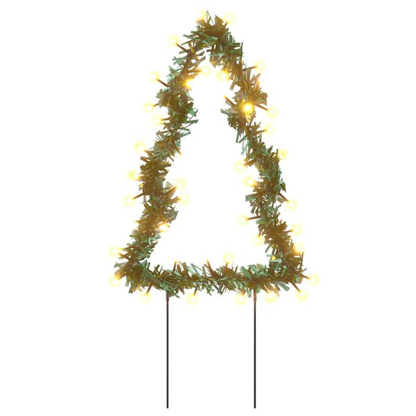 vidaXL Kerstverlichting kerstboom 3 st met grondpinnen 50 LED's 30 cm