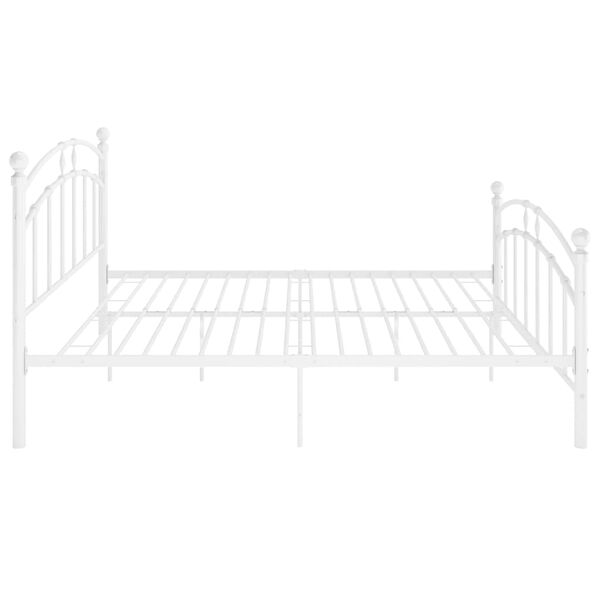 vidaXL Bedframe metaal wit 140x200 cm