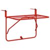 vidaXL Balkontafel 60x40 cm staal rood