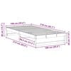 vidaXL Bedframe Bruin 100 x 210 cm Massief grenenhout