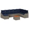 vidaXL Tuinbankenset 9 st Grijs poly rattan