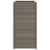 vidaXL Plantenbakken 2 st 30x30x60 cm poly rattan grijs