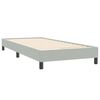vidaXL Boxspring met matras fluweel lichtgrijs 90x220 cm