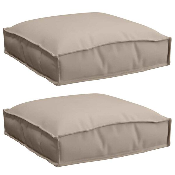 vidaXL Kussen 2 pcs Taupe 40 x 40 x 8 cm Oxford Stof