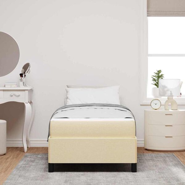 vidaXL Boxspringbed Cr&egrave;me 80 x 200 cm Stof