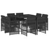 vidaXL 9-delige Tuinset poly rattan zwart