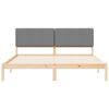 vidaXL Bedframe met Gevoerd Hoofdgedeelte Lichtgrijs 200 x 200 cm