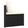 vidaXL 5-delige Loungeset met kussens poly rattan zwart