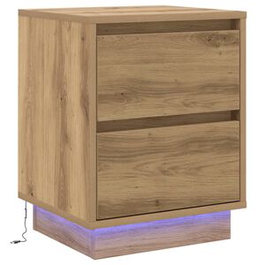 vidaXL Nachtkastje Artisan Eiken 39 x 34,5 x 50 cm Bewerkt hout