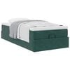 vidaXL Ottoman bed met matras 90x200cm fluweel donkergroen