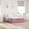 vidaXL Ottoman bed met matras 140x190cm fluweel roze