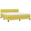 vidaXL Boxspring met matras en LED stof groen 180x200 cm