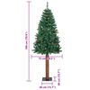 vidaXL Slanke Kerstboom Groen 180 cm PVC en massief dennenhout