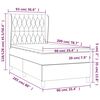 vidaXL Boxspring met matras stof lichtgrijs 90x200 cm