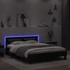 vidaXL Bedframe met LED zonder matras 150x200 cm zwart