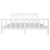 vidaXL Bedframe massief hout wit 200x200 cm