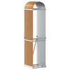 vidaXL Haardhoutopslag 40x45x170 cm gegalvaniseerd staal houtlook