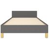 vidaXL Bedframe zonder matras 100x200 cm stof donkergrijs