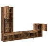 vidaXL TV Wandmeubels met LED-striplichten Oud Hout Bewerkt hout