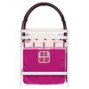 vidaXL Kinderhoogslaper met tunnel 80x200 cm massief grenenhout roze