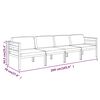 vidaXL 4-delige Loungeset met kussens aluminium antracietkleurig