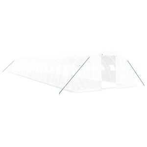 vidaXL Tuinkas met stalen frame 80 m&sup2; 20x4x2 m wit