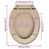 vidaXL Toiletbril soft-close ovaal beige