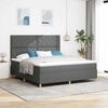 vidaXL Boxspring bed met matras Donkergrijs 180 x 200 cm Stof
